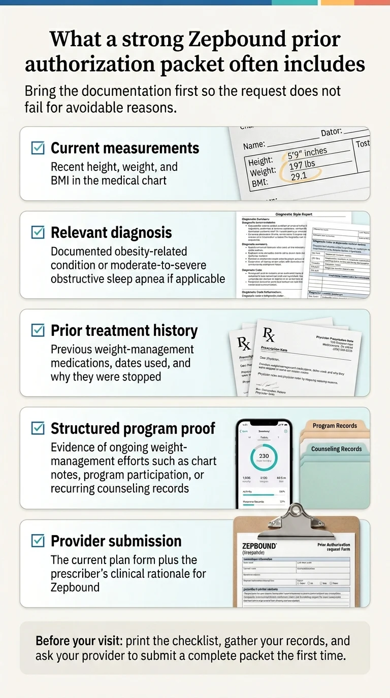 Blue Cross prior authorization checklist for Mounjaro — type 2 diabetes documentation requirements